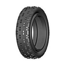 GRP Tyres Coppia gomme ANTERIORI 2WD 1/10 BU BULDOG B Medium Senza Inserto (art. GN10B)