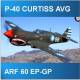 VQ Model Aeromodello Curtiss P-40 Warhawk ARF 60 EP-GP (art. C8391)
