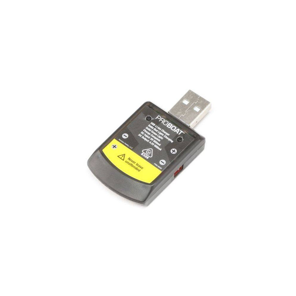 Proboat Carica batterie doppio per Li-Ion 1S USB 600mAh 4,2V React 9 (art. PRB18008)