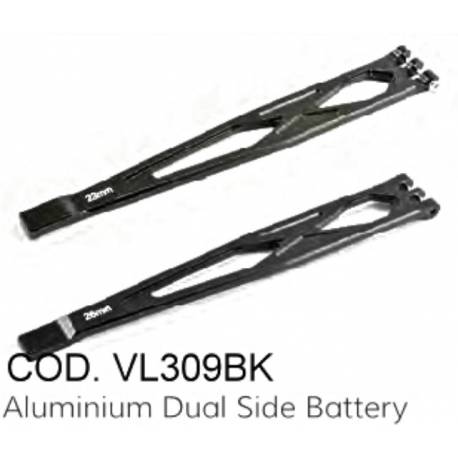 Ferma batterie in Alluminio per TRX-4 (art. VL309BK)