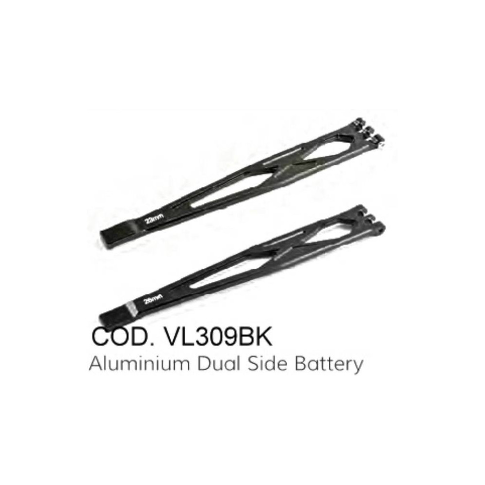 Ferma batterie in Alluminio per TRX-4 (art. VL309BK)