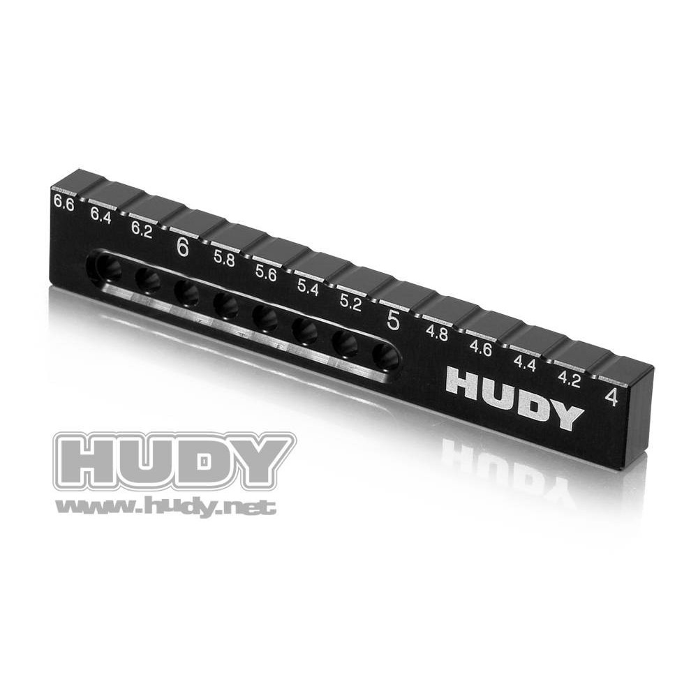 Hudy Scalimetro Ultra Fine Chassis Droop Gauge 4-6,6mm (art. 107714)