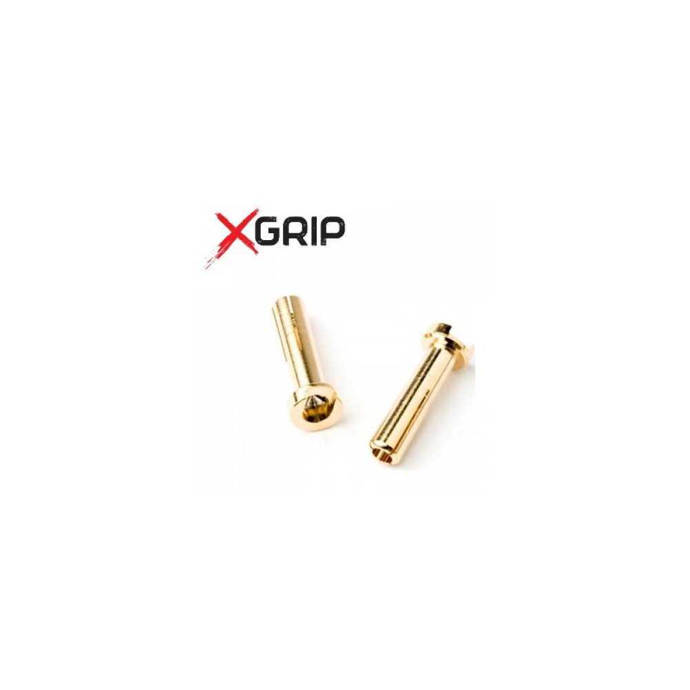 X-GRIP Connettori da 4mm Maschi confezione da 2 pezzi (art. X-GRIP-9010)