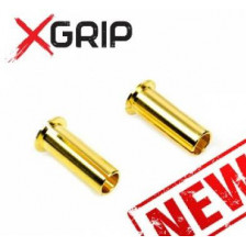 X-GRIP Adattatore maschio perno da 5mm e foro 4mm Dorato 2 pezzi (art. X-GRIP-9001)