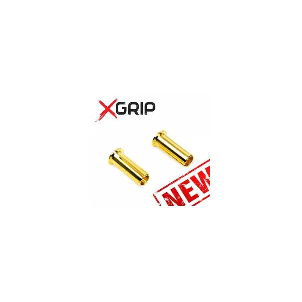 X-GRIP Adattatore maschio perno da 5mm e foro 4mm Dorato 2 pezzi (art. X-GRIP-9001)