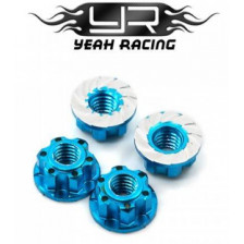 Yeah Racing Dadi Ruota Flangiati M4 EXTRA light Blu chiaro (art. YA-0448LB)