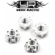 Yeah Racing Dadi Ruota Flangiati M4 EXTRA light Silver (art. YA-0448SV)