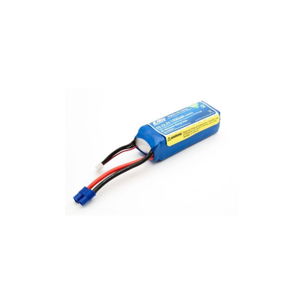 E-flite Batteria Li-Po 6S 22,2V 1300mAh 30C connettore EC3 (art. EFLB13006S30)