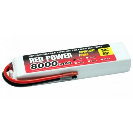 Pichler Batteria Li-po 11,1V 8000mAh RED POWER SLP 30C (art. C9143)
