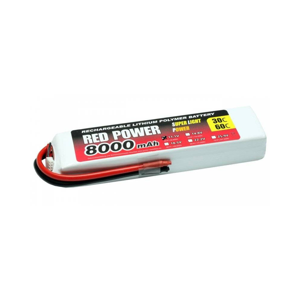 Pichler Batteria Li-po 11,1V 8000mAh RED POWER SLP 30C (art. C9143)