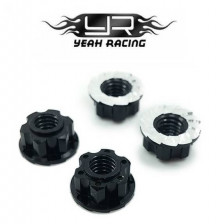 Yeah Racing Dadi Ruota Flangiati M4 EXTRA light Neri (art. YA-0448BK)