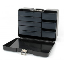 Robitronic Valigia Nera porta attrezzi con 8 cassetti (art. R14020S)