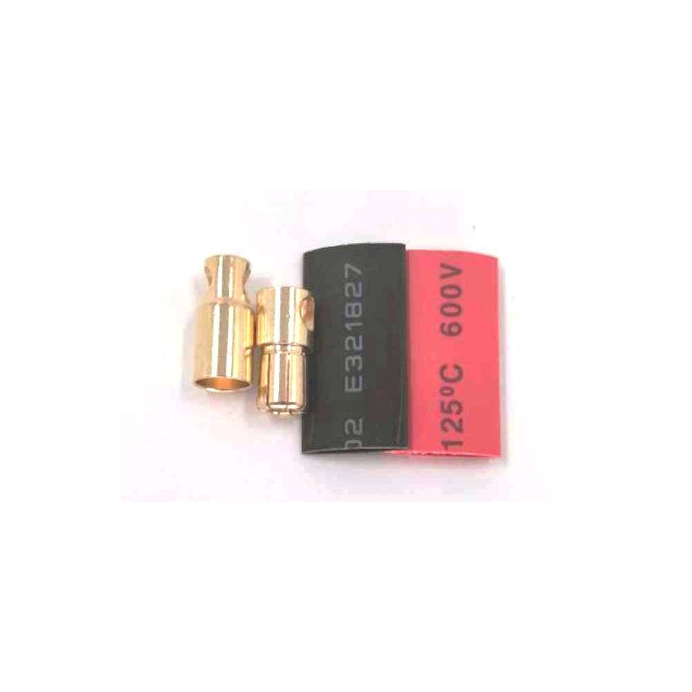 Maxpro Coppia connettore gold 6mm dorato con termoretraibile (art. MAXCP10)