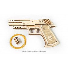 Ugears Modello pistola meccanica "Wolf-01 Handgun" in legno da assemblare (art. SI-70047)