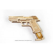 Ugears Modello pistola meccanica "Wolf-01 Handgun" in legno da assemblare (art. SI-70047)