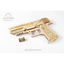 Ugears Modello pistola meccanica "Wolf-01 Handgun" in legno da assemblare (art. SI-70047)