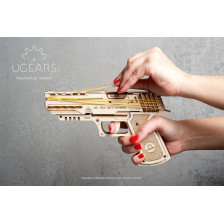 Ugears Modello pistola meccanica "Wolf-01 Handgun" in legno da assemblare (art. SI-70047)