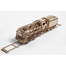 Ugears Modello Locomotiva a Vapore 460 con vagone in legno da assemblare (art. SI-70012)