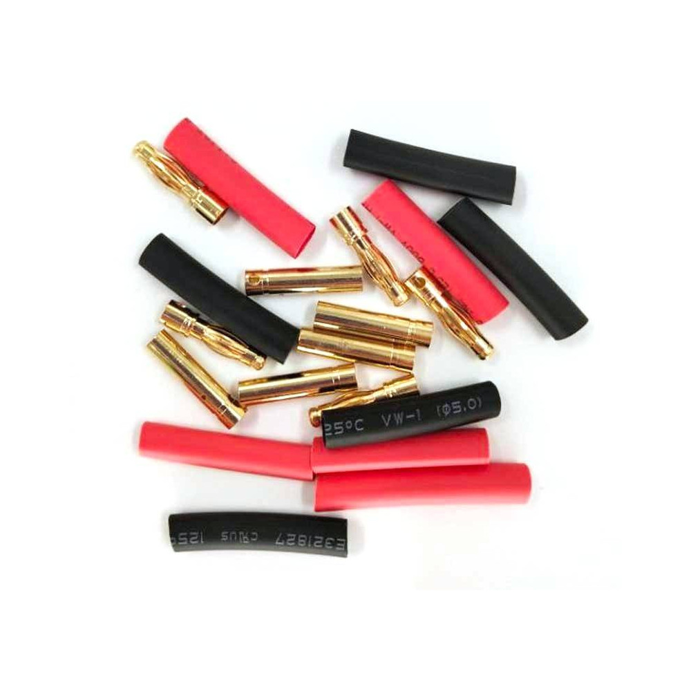 Maxpro Connettore 4mm Gold maschio / femmina con termoretraibile 5 coppie (art. MAXCEP45)