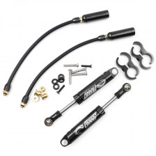 Yeah Racing Coppia ammortizzatori 90mm Desert Lizard Piggyback 2 stadi con serbatoio esterno Neri (art. DDP-090BK)