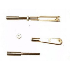 Mantua Model Coppia Forcelle in metallo regolabili con asta cava filettata M2 (art. 2411)