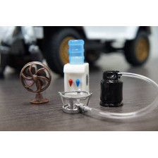 Yeah Racing Accessori campeggio, bombola GPL, bruciatore, ventilatore, macchina acqua (art. YA-0363)