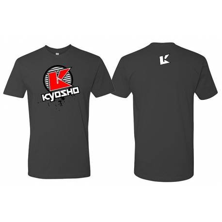 Kyosho T-Shirt K-Circle 2.0 grigia scura Taglia Large (art. 88009L)