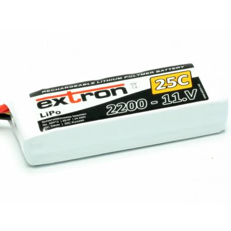 Extron Batteria Li-po X2 11,1V 2200mAh 25-50C connettore XT60 (art. X6413)