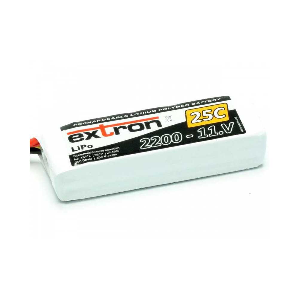 Extron Batteria Li-po X2 11,1V 2200mAh 25-50C connettore XT60 (art. X6413)