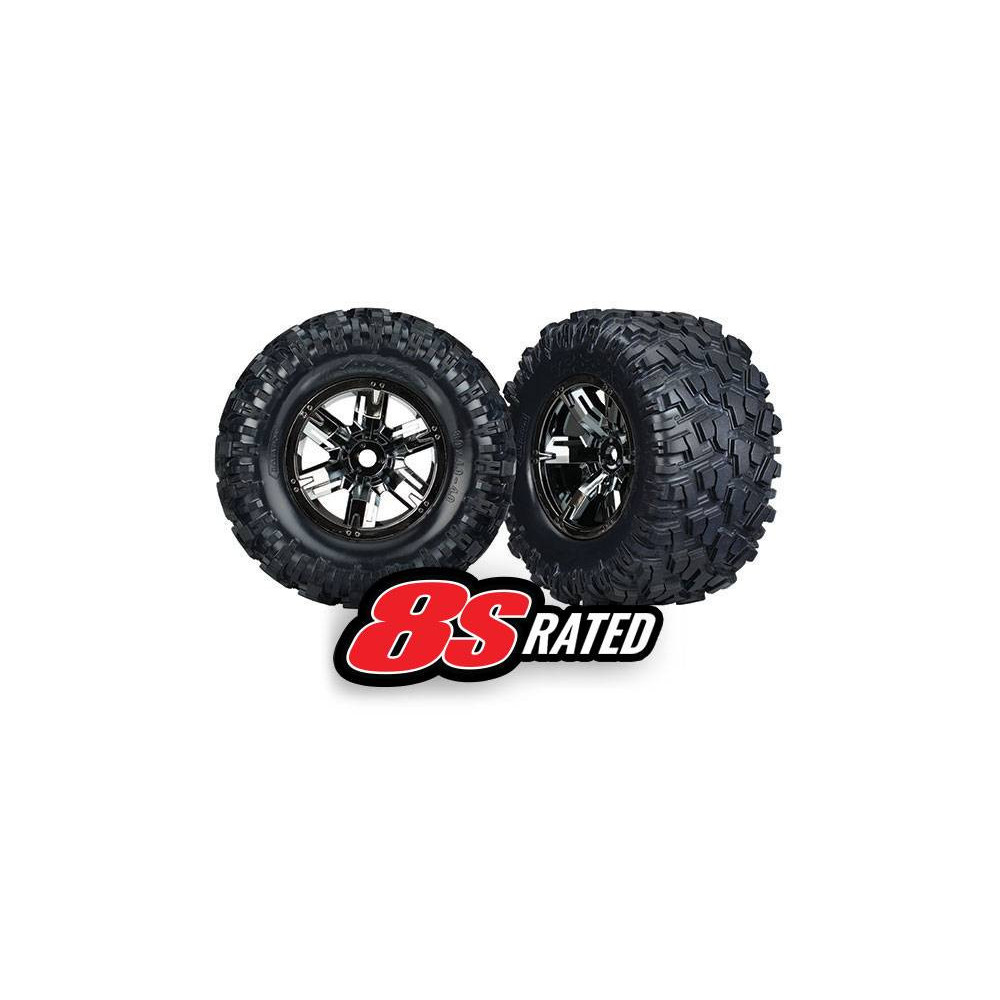 Traxxas Coppia gomme con cerchi Cromati per X-maxx 8S (art. TXX7772A)