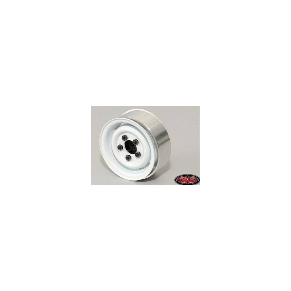 RC4WD Set quattro cerchi Landies Vintage 1.55" Acciaio stampato Beadlock Wheel colore Bianco (art. RC4WD-Z-W0076)
