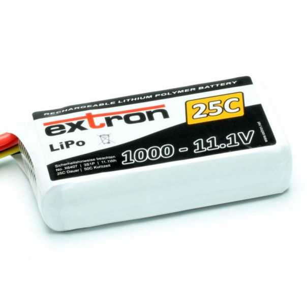 Batteria LiPo Extron X2 800 7,4V – 25C/50C – X6404 – Nuova, Per Modellismo