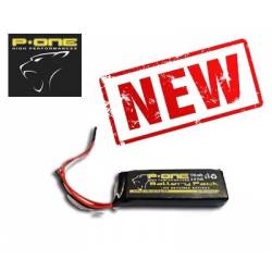 P-One Batteria LiPo 7,4V RX / TX special edition "EXTRA THIN" 1500mAh connettore JR (art. BR0001)