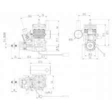 Pichler Motore NGH GT-9 a Benzina 2T con Accensione e Marmitta (art. C9619)
