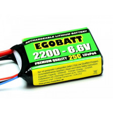 Pichler Batteria Li-Fe EGOBATT 2200mAh 6,6V 25C 2 celle attacco JR e MPX (art. C8350)