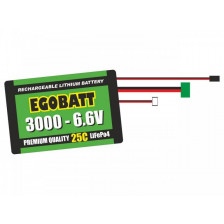 Pichler Batteria Li-Fe EGOBATT 3000mAh 6,6V 25C 2 celle attacco JR e MPX (art. C8354)