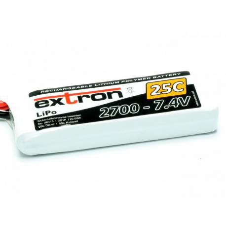 Extron Batteria Li-po X2 7,4V 2700mAh 25-50C connettore XT60 (art. X6415)