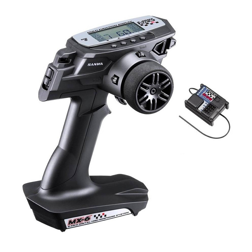 Sanwa Radiocomando Car MX-6 RX-391W 2,4GHz 3 CH FH-E Waterproof (art. S.101A32571A)