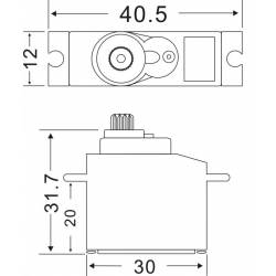 Pichler Mini Servocomando MASTER DS3012 MG digitale peso 19 gr coppia 3,2 Kg/cm (art. C5638)