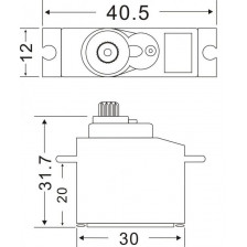 Pichler Mini Servocomando MASTER DS3012 MG digitale peso 19 gr coppia 3,2 Kg/cm (art. C5638)