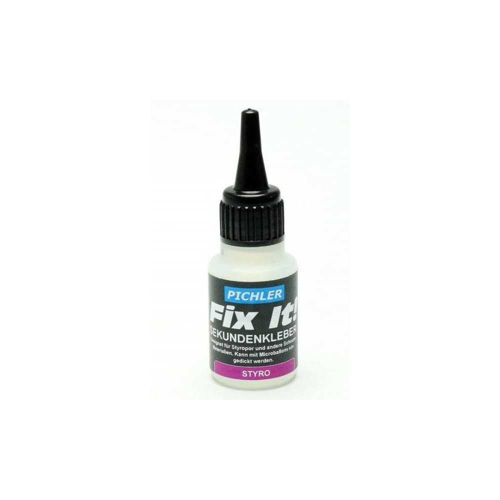 Pichler Colla istantanea cianoacrilica Fix It Liquida per Polistirolo 20 grammi (art. C4933) Pichler Colla istantanea cianoacrilica Fix It Liquida per Polistirolo 20 grammi (art. C4933)