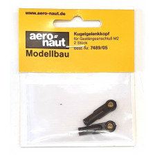 Aeronaut Coppia Uniball in nylon M2 foro sfera 2mm Lunghezza 24mm 2 pezzi (art. 748905)