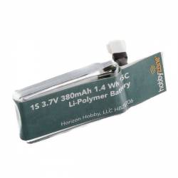 Hobbyzone Batteria Li-po 3,7V 380mAh 1S 15C per Zugo (art. HBZ8706)