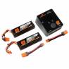 Spektrum Set Smart Powerstage 2 Batteria Lipo 2S 5000mAh e Smart S2100 AC (art. SPMXPS4I)