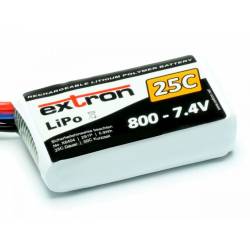 Extron Batteria Li-po X2 7,4V 800mAh 25-50C connettore JST BEC (art. X6404)