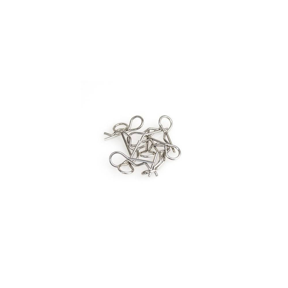 Hobbytech Clips carrozzeria medie per modelli 1/10 in metallo 10 Pezzi (art. HTR-501380)