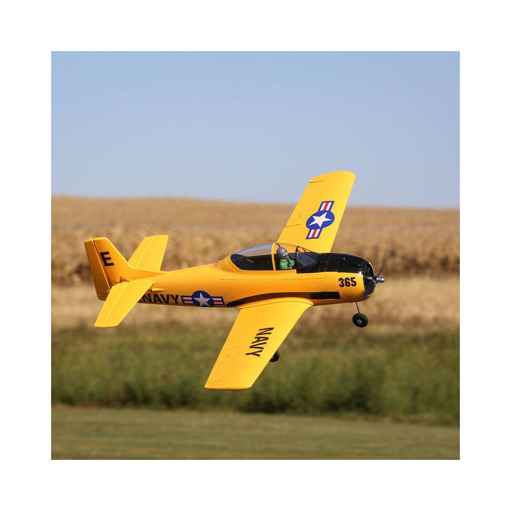 E-flite Aeromodello elettrico T-28 Trojan 1.1m BNF Basic con AS3X e SAFE Select (art. EFL08250)