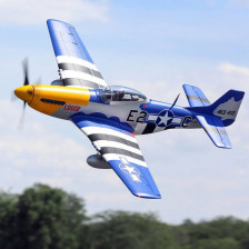 E-flite Aeromodello elettrico P-51D Mustang 1500mm BNF Basic con AS3X e SAFE Select (art. EFL01250)