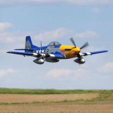 E-flite Aeromodello elettrico P-51D Mustang 1500mm BNF Basic con AS3X e SAFE Select (art. EFL01250)