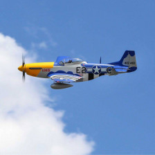E-flite Aeromodello elettrico P-51D Mustang 1500mm BNF Basic con AS3X e SAFE Select (art. EFL01250)
